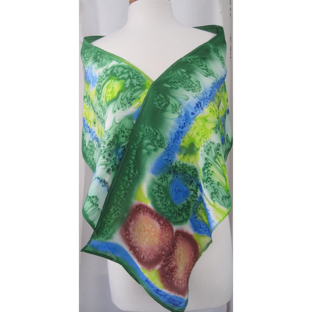 Callaloo Stripe, shawl front