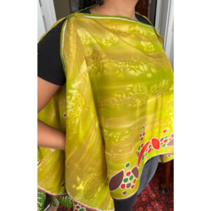 Old and New, poncho front with split sleeves