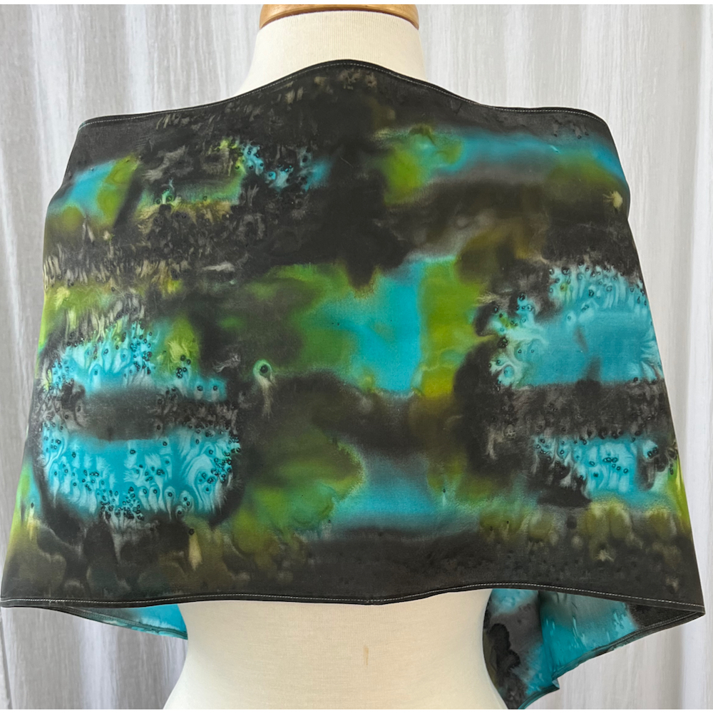 Sun and Rain, shawl back