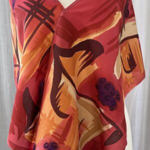 Valencia Red, shawl front