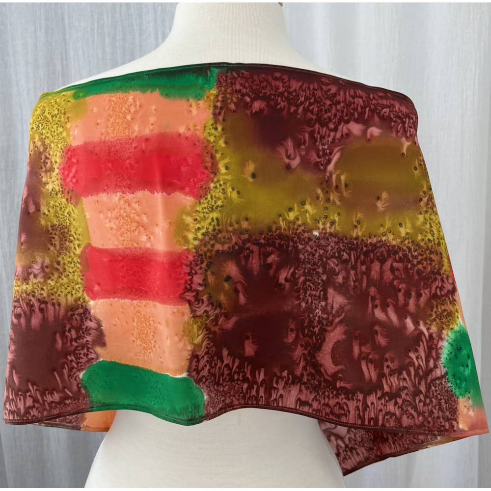 Earth Patches, shawl back