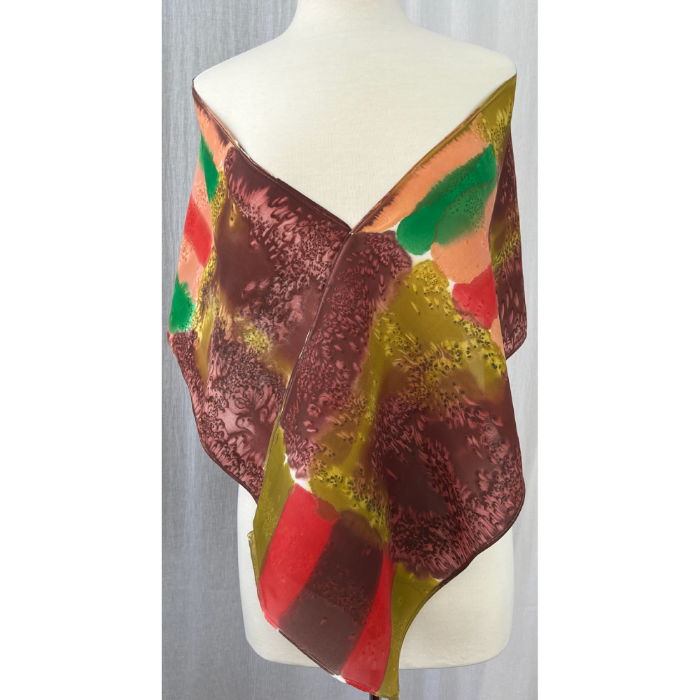 Earth Patches, shawl front